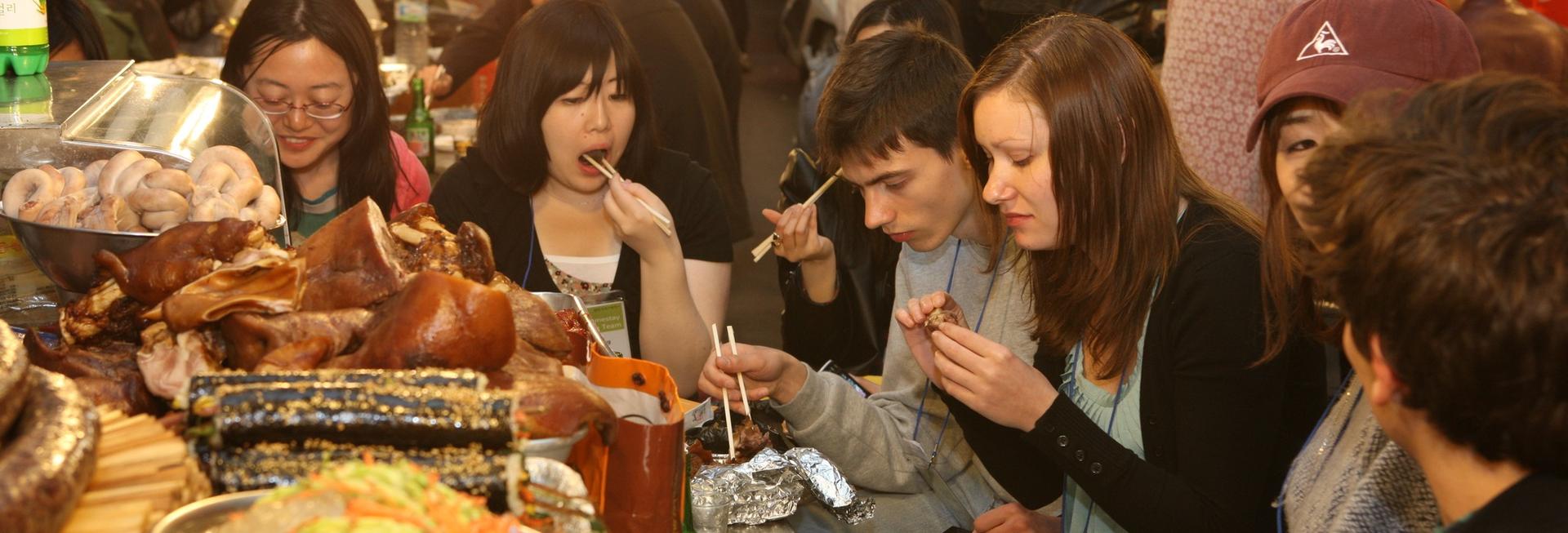 Eat at Gwangjang Market, Seoul