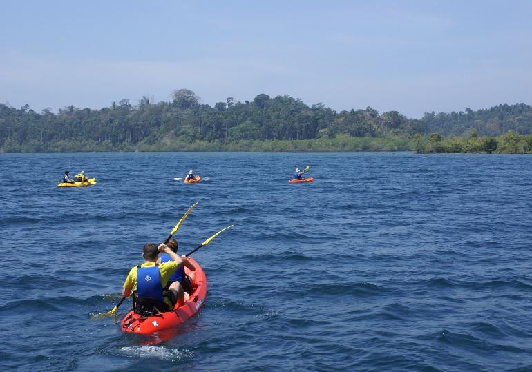 Kayaking, Barefoot at Havelock