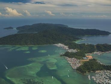 Aerial view, Gaya Island