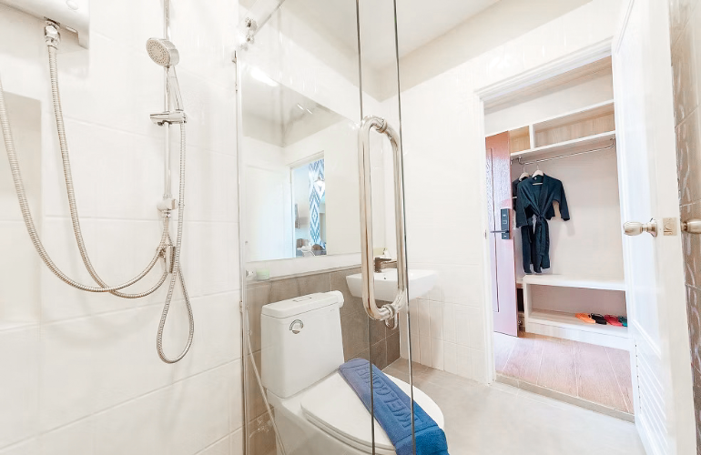 Direct Pool Access Bathroom